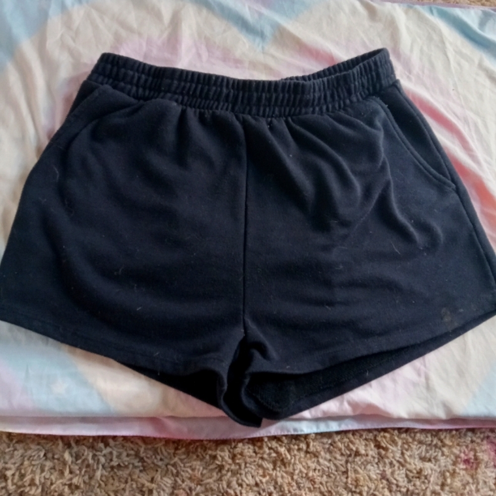 All black cotton shorts size large women's sport shorts
